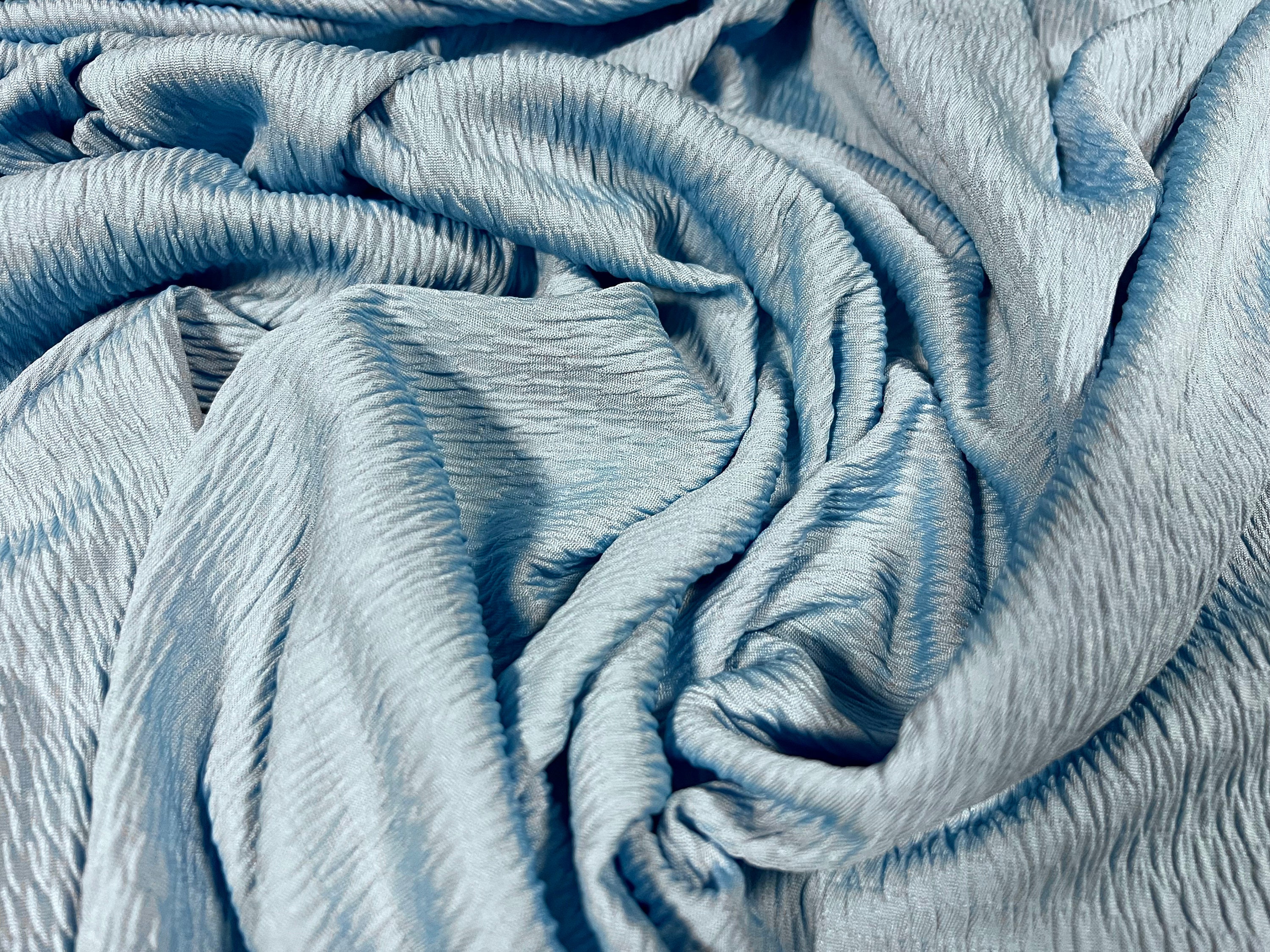 Sheared Bodycon Spandex Stretch Jersey Fabric, per Metre - Plain - Sky ...