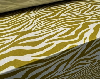 Soft touch stretch spandex jersey fabric, per metre - zebra animal print - chartreuse green