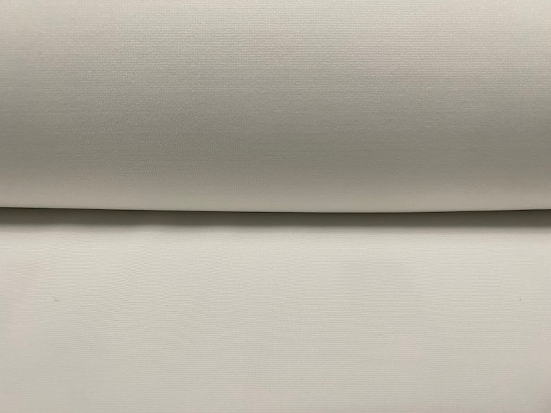 per metre Ottoman fine rib Lycra jersey fabric white