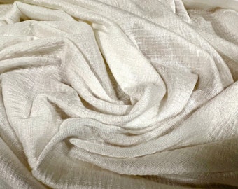 Cheesecloth single jersey fashion fabric, per metre - plain - white