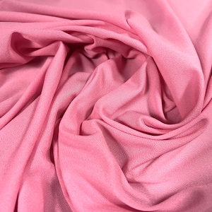 Spandex crepe stretch single jersey fabric, per metre - plain -  baby pink