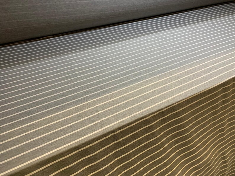 per metre grey marl with white pinstripe Viscose spandex stretch jersey fabric