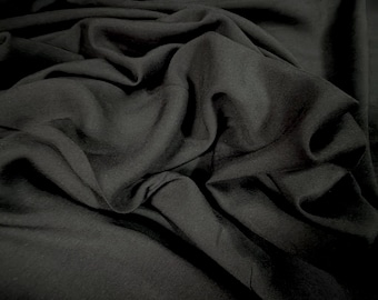Soft handle plain weave viscose dress fabric, per metre - black