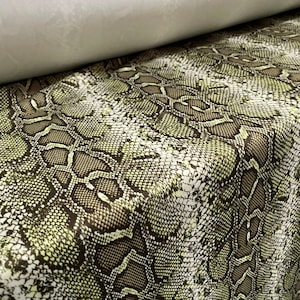 Tissu jersey spandex Scuba, par mètre - imprimé peau de serpent