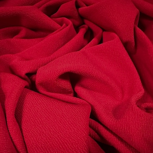 Liverpool textured scuba spandex jersey fabric, per metre - plain - Red