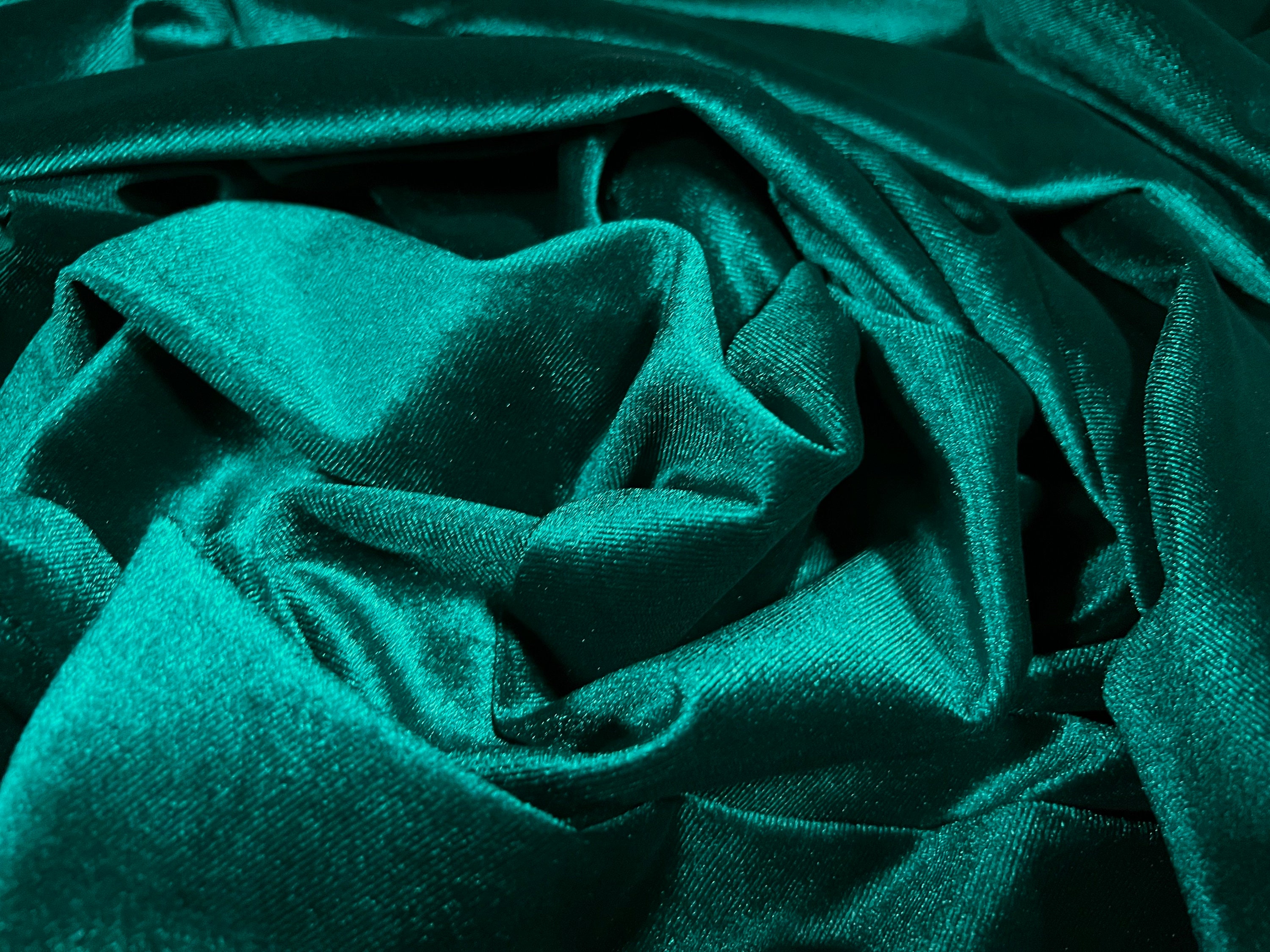 Emerald Green Damask Embossed Velvet Upholstery Drapery Fabric