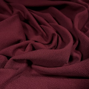 Cascada texturizada scuba stretch spandex jersey, por metro - llanura - Borgoña