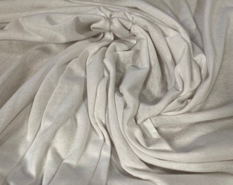 Viscose Single jersey t shirt fabric, per metre - ivory