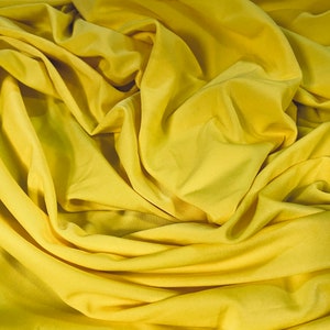 Canary Yellow Luxury Nylon Spandex Fabric By The Yard