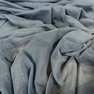 Power mesh net stretch spandex fabric, per metre - Plain - slate blue