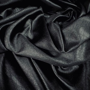 Sateen scuba spandex double jersey fabric, per metre - embossed alligator design - black