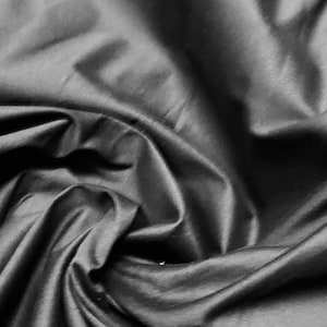Cotton elastane sateen woven fabric, per metre - mid sheen - black