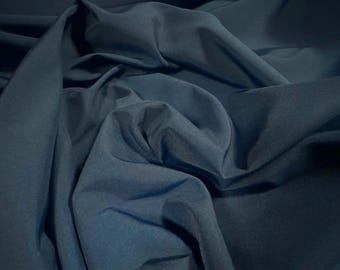 Gewebte Nylon Stoff, Meterware - uni - petrol