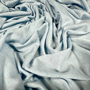 Lightweight metallic single fashion jersey fabric, per metre - lurex sparkle - sky blue