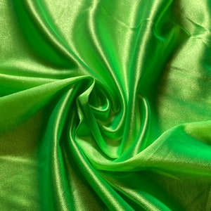 Angelique satin jersey fabric, per metre - green