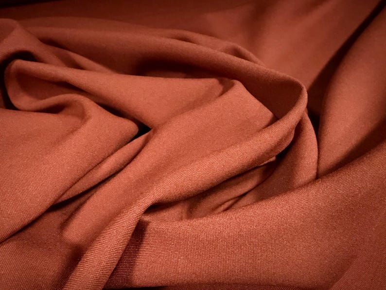 Burlington weave fashion fabric, per metre - plain - smoked paprika image 1