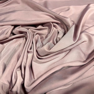 Soft touch spandex stretch jersey dress fabric, per metre - plain - lilac
