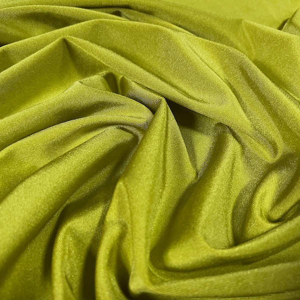 Swimwear stretch spandex jersey fabric, per metre - plain - chartreuse