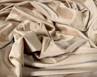 Tessuto jersey elasticizzato in spandex per costumi da bagno, al metro - tinta unita - color pietra