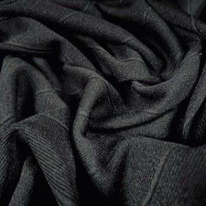 Black Wetlook Spandex  Shine Trimmings & Fabrics