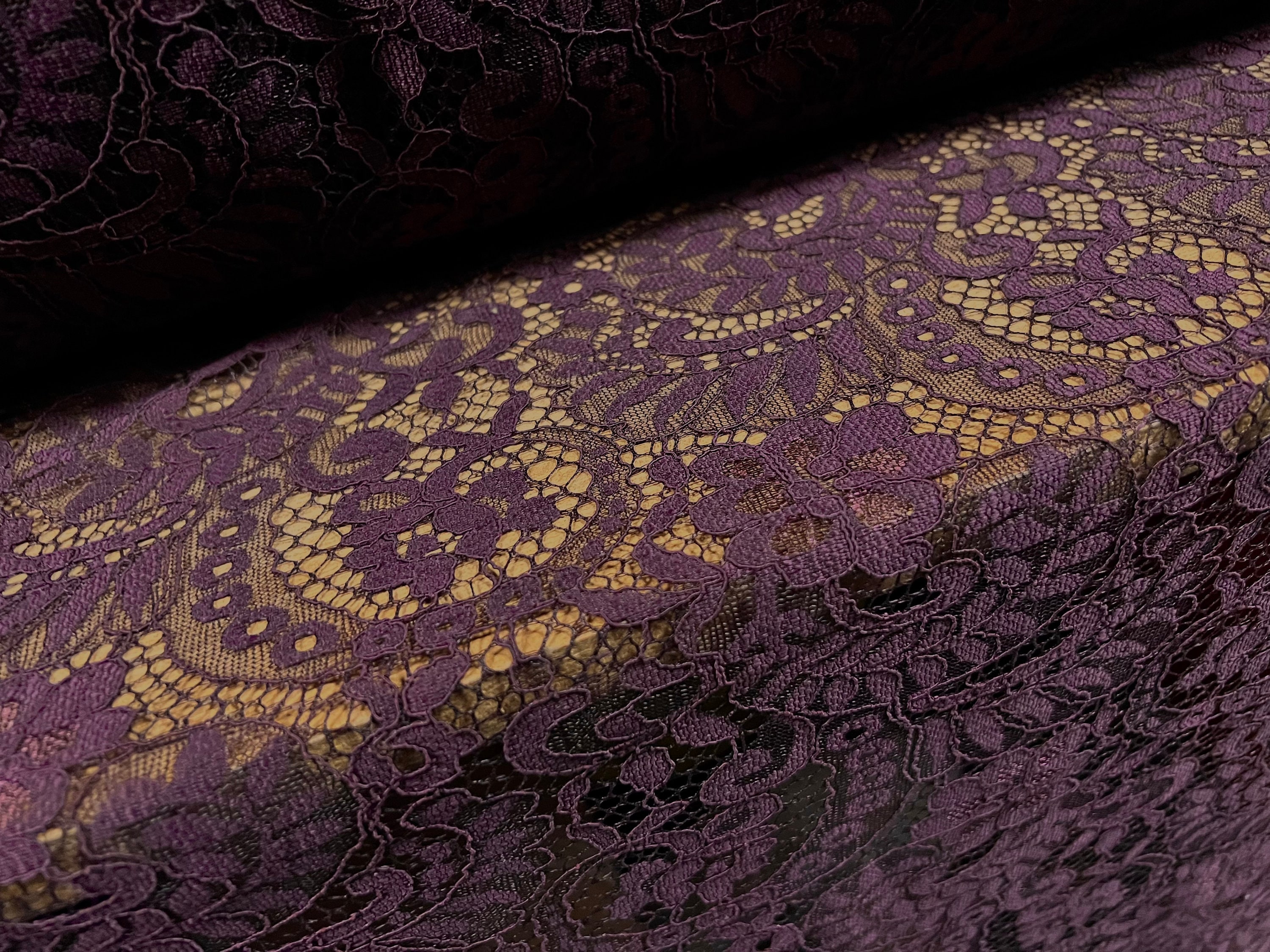 Purple Alencon Lace 