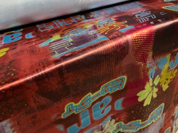 Silky Satin Fabric Per Metre Japanese Print Silky Satin Fabric Per Metre Japanese Print