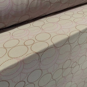 Tessuto elasticizzato Power mesh net, per metro - stampa cerchi geometrici grigi