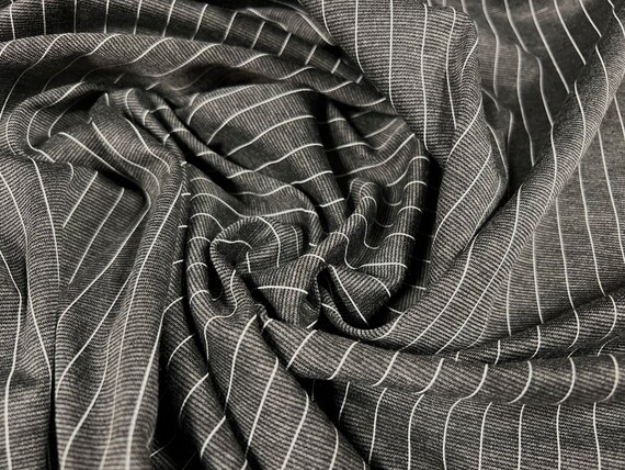 Ponte roma – Viscose/Elastane – Grey marl – Stretch fabric