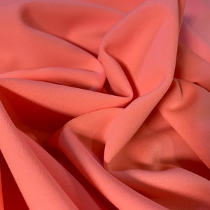 Scuba stretch spandex double jersey fabric, per metre - coral