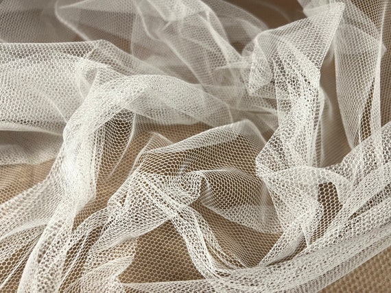 Buy Tulle Tutu Mesh Net Fabric, per Metre Plain White Online in India 