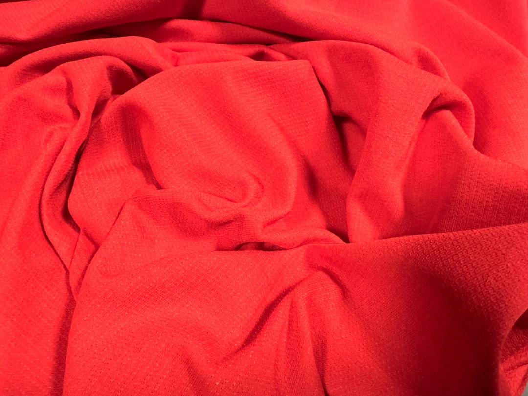 Double Jersey Knit Fabric per Metre Plain Bright Coral Etsy