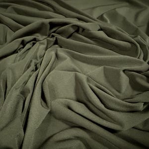 ITY stretch spandex single Jersey fabric, per metre - plain - olive drab