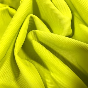 Fine Ottoman rib Stretch spandex jersey fabric , per metre - plain - citrus