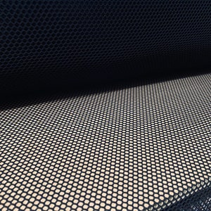 Fishnet stretch mesh jersey fabric, per metre - black