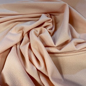 Spandex crepe jersey stretch fabric, per metre - plain - salmon pink