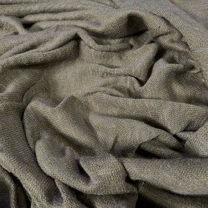 Jersey crepe lightweight knitwear slub fabric, per metre - khaki