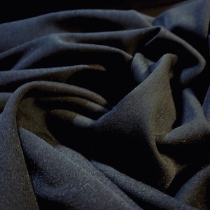 Scuba stretch spandex double jersey fabric, per metre - plain - jet black