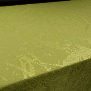 Woven microfibre fabric, per metre - embossed Jackson Pollock style print - green