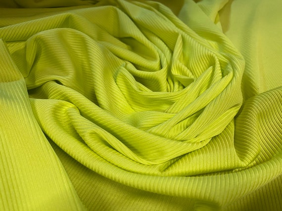 Stretch Spandex Rib Jersey Knit Dress Fabric, per Metre - Lime - Etsy