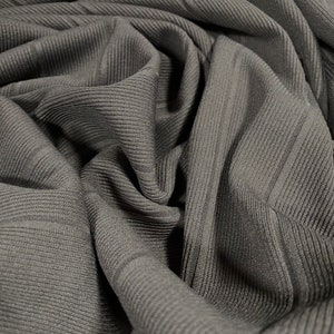 Nylon Shimmer 4 Way Stretch Lycra Fabric- Grey SQ42 GR By Tia Knight