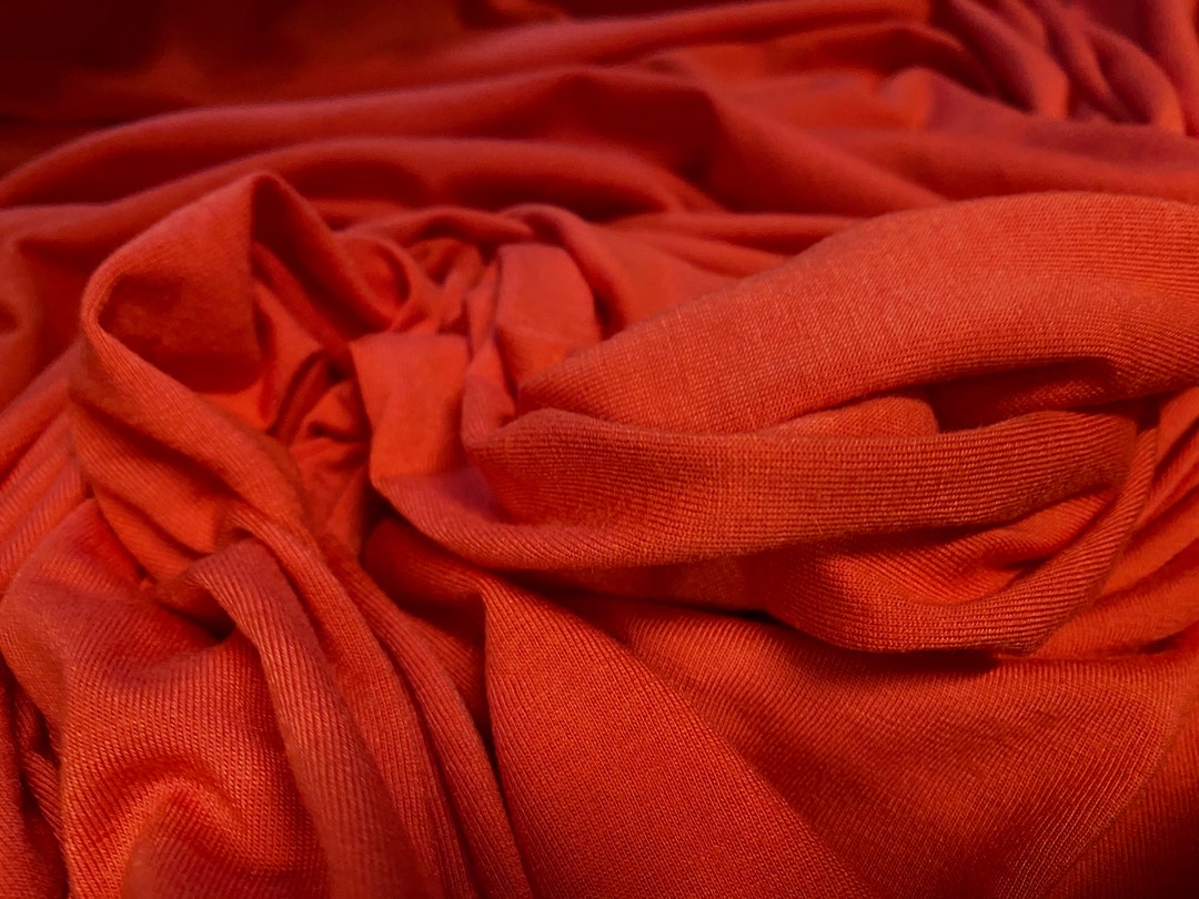 Single Jersey Dress Fabric per Metre Dark Orange Etsy