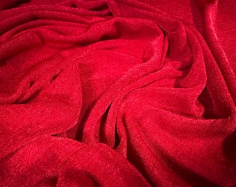 Slinky Stretch spandex jersey fabric, per metre - plain - bright red