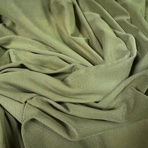 Power mesh net stretch spandex fabric, per metre - Plain - khaki