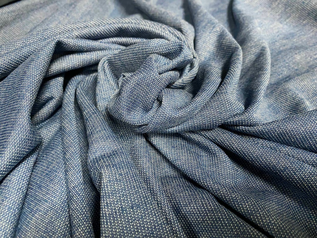 Loopback Sweatshirt Jersey Fabric per Metre Washed Denim Etsy