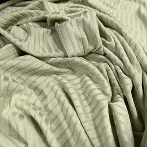 Stretch Spandex Ripp Jersey Strickstoff, Meterware - uni - Bergsalbei