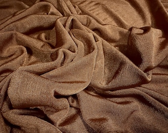 Slinky Stretch spandex jersey fabric, per metre - plain - rose brown