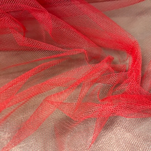 Tulle tutu mesh net fabric, per metre - plain - red