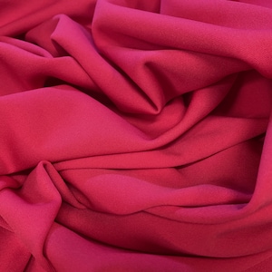 Scuba stretch spandex neoprene style  double jersey fabric, per metre - plain - cerise pink