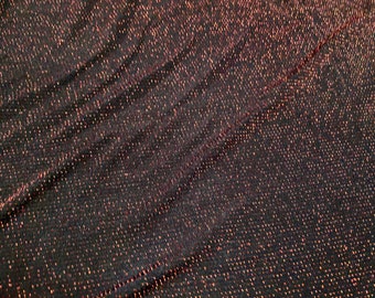 Slinky Lurex Metallic Stretch Jersey Stoff, meterware - schwarz & rot