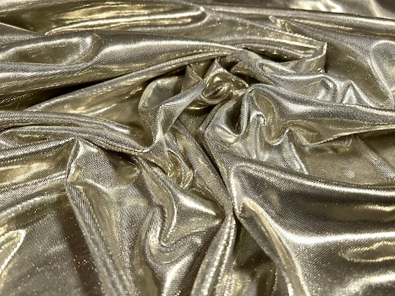 Metallic Silver Lightweight Faux Leather - Lame & Metallic - Other Fabrics  - Fashion Fabrics